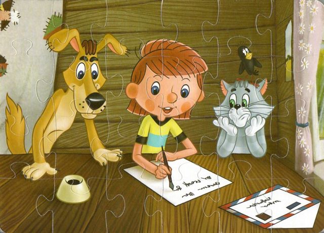 Мягкие пазлы для детей из мультиков Простоквашино.