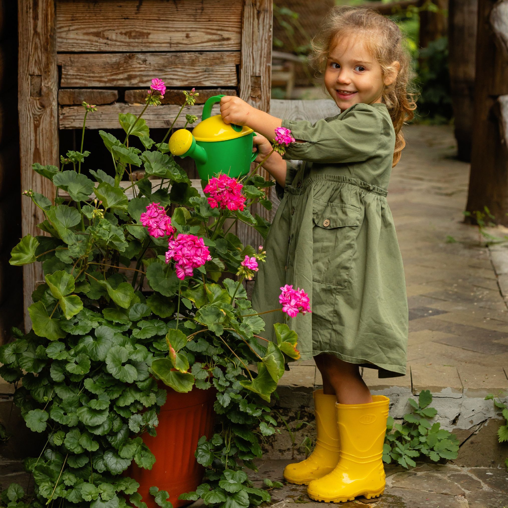 Детская лейка Полесье 0,9 л - зеленая