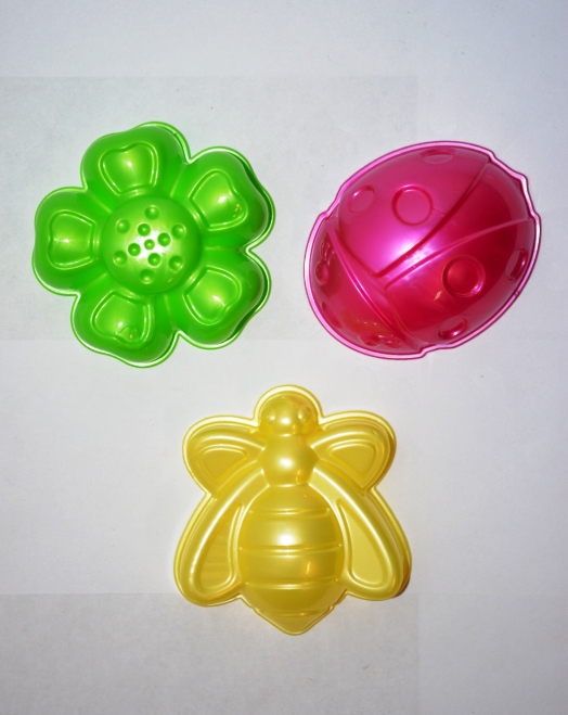 Формочки для песка Божья коровка, пчелка, цветочек