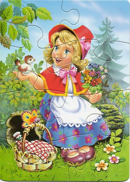 Пазлы картонные Красная шапочка