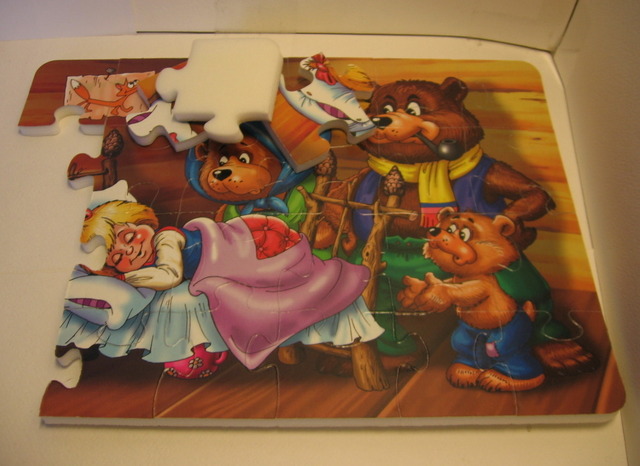 Сказки пазлы. Мягкие пазлы Три медведя.