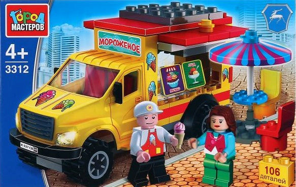 Конструктор "Город мастеров" Газон Next Кафе на колёсах 106 дет.