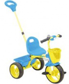 Велосипед Малыш с ручкой и кузовом желтый