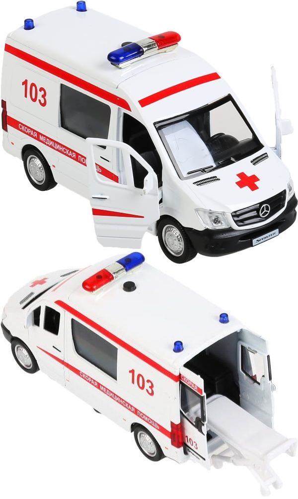 Металлическая машинка Mercedes-Benz Sprinter Скорая помощь