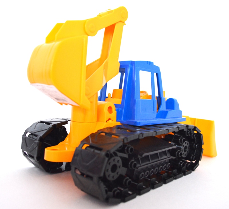Игрушка гусеничный трактор с лопатой и ковшом
