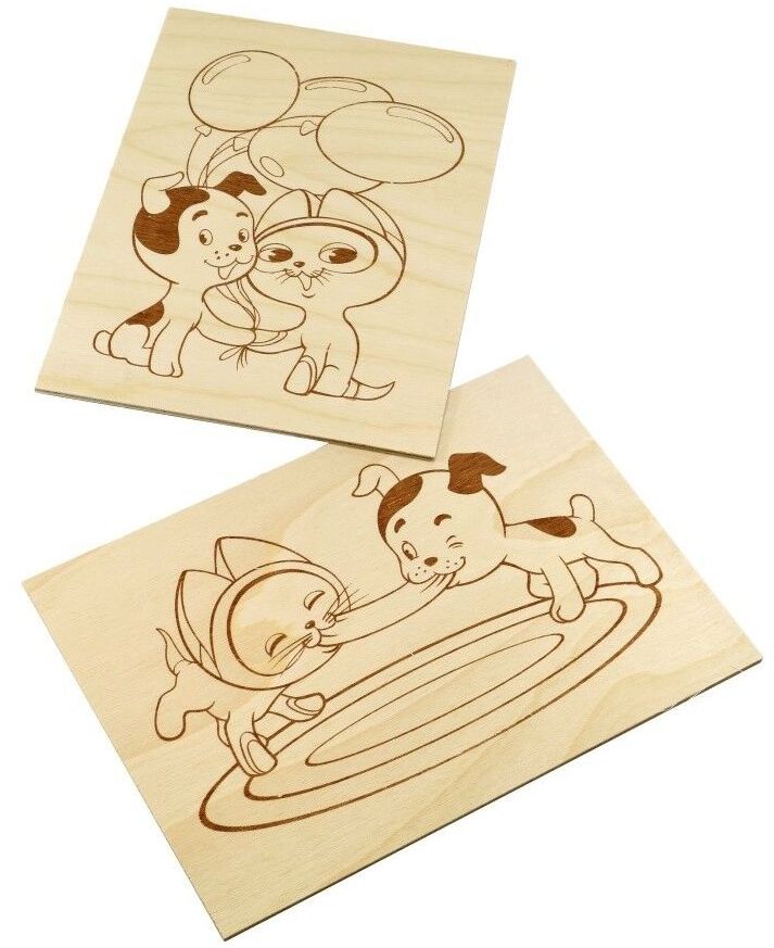 Доски для выжигания «Котёнок Гав»