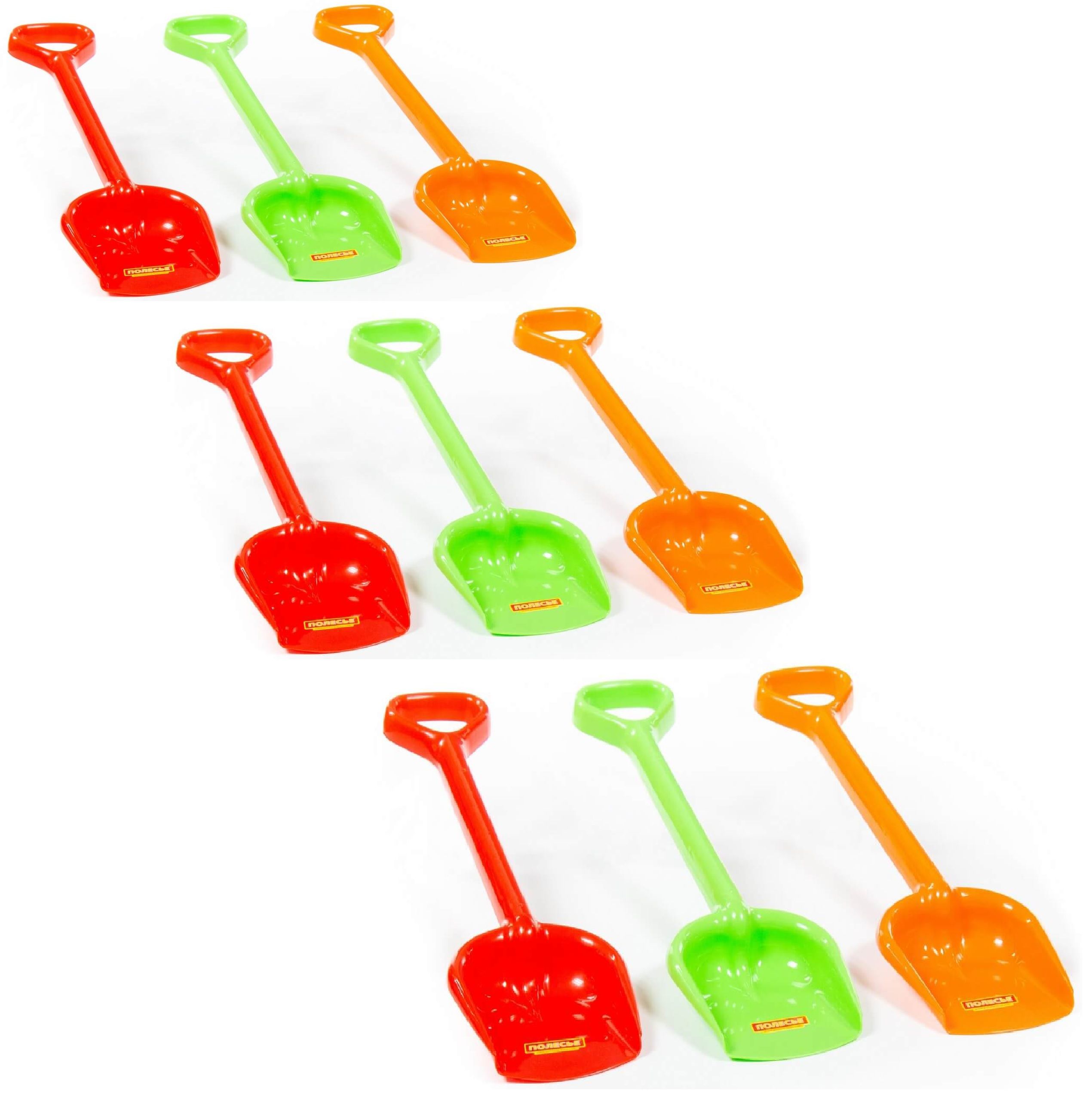 Набор 9 шт. лопатка Полесье детская для игры с песком 49,5 см