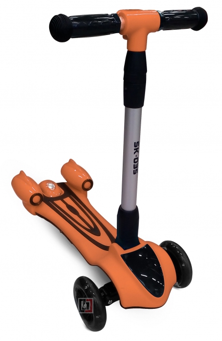 Самокат SK-035 тротинетка 5 в1, светящ.перед.колеса 120х28 мм,зад.колеса 90х50 мм,с паровым двигател