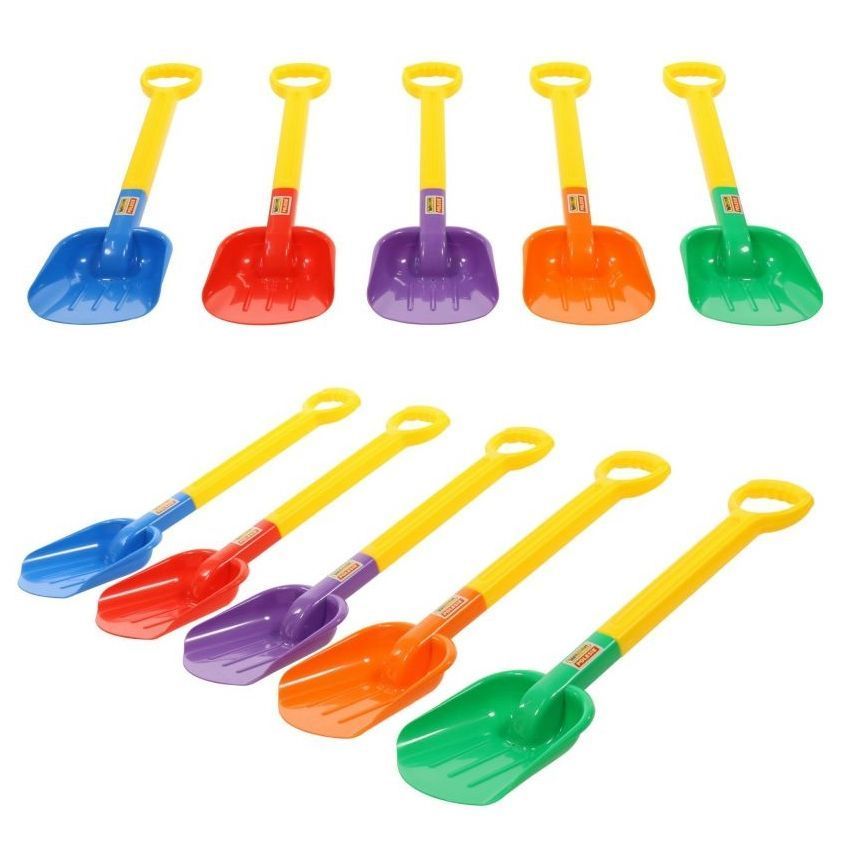 Набор 2 шт. пластмассовая лопата с объемной ручкой Полесье новинка N2, 53 см