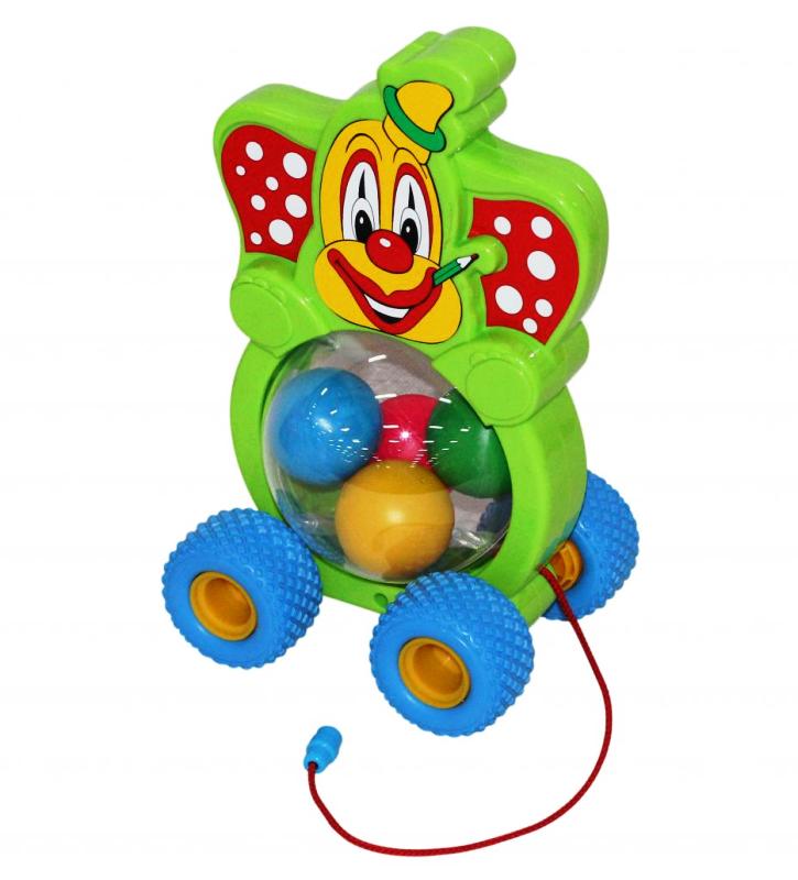 Каталка Клоун. Биосфера клоун. Каталка с шариками