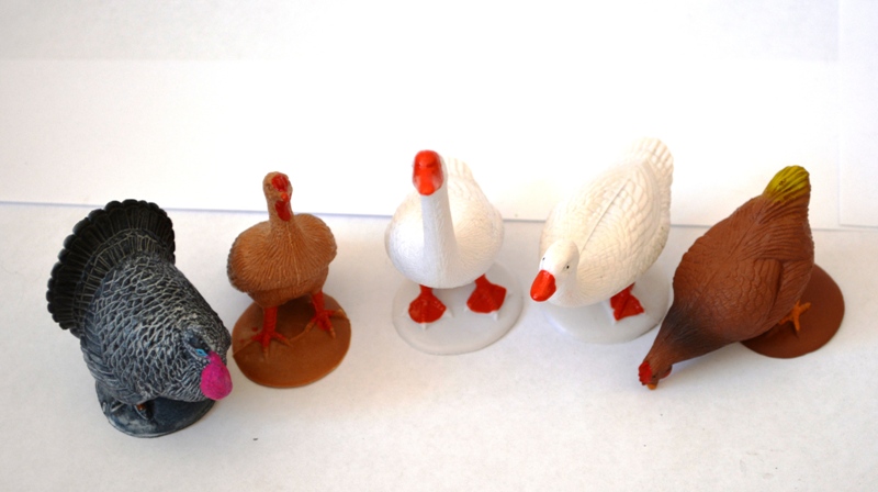 Домашние животные. Фигурки птиц