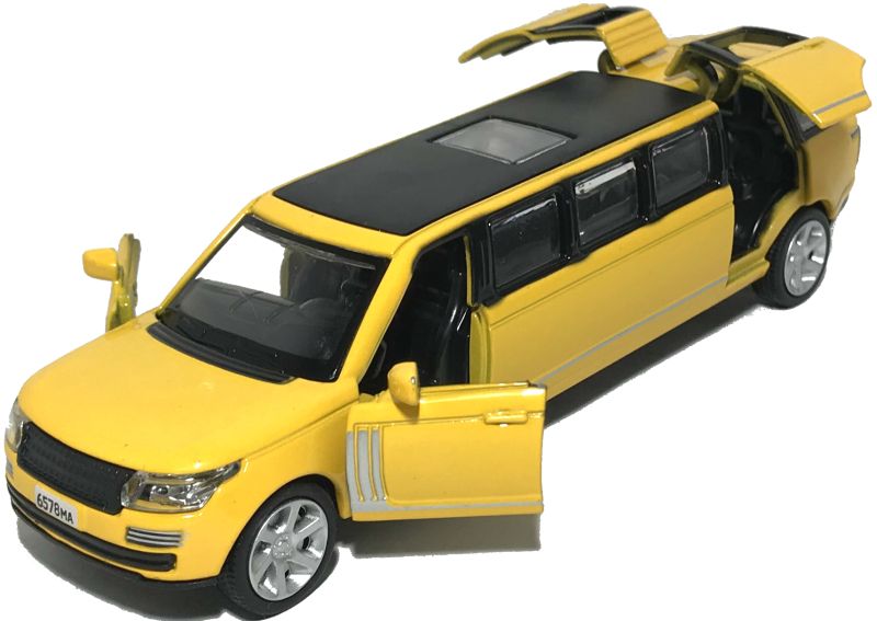 Игрушечная машинка Range Rover лимузин желтый