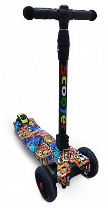 Самокат складной со всеми светящимися колесами