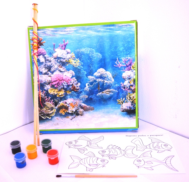 Набор для творчества: раскрась рыбок для магнитной рыбалки
