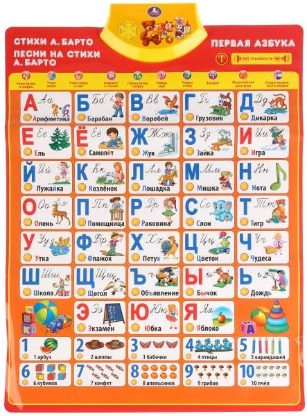 Обучающий плакат "Первая азбука"