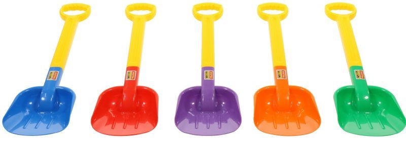 Набор 5 шт. детских пластмассовых лопат 53 см с объемной ручкой Полесье N2