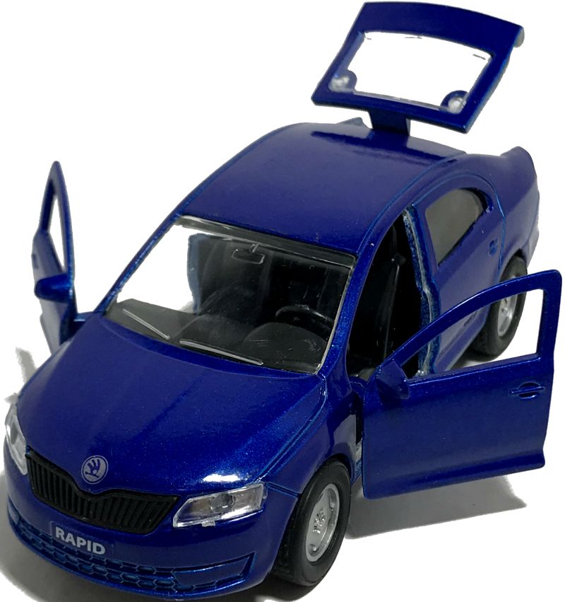 Игрушечная машинка Skoda Rapid синяя