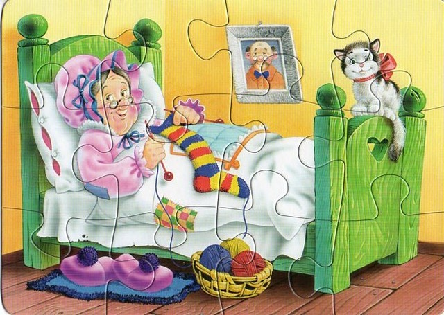 Пазлы картонные Красная шапочка