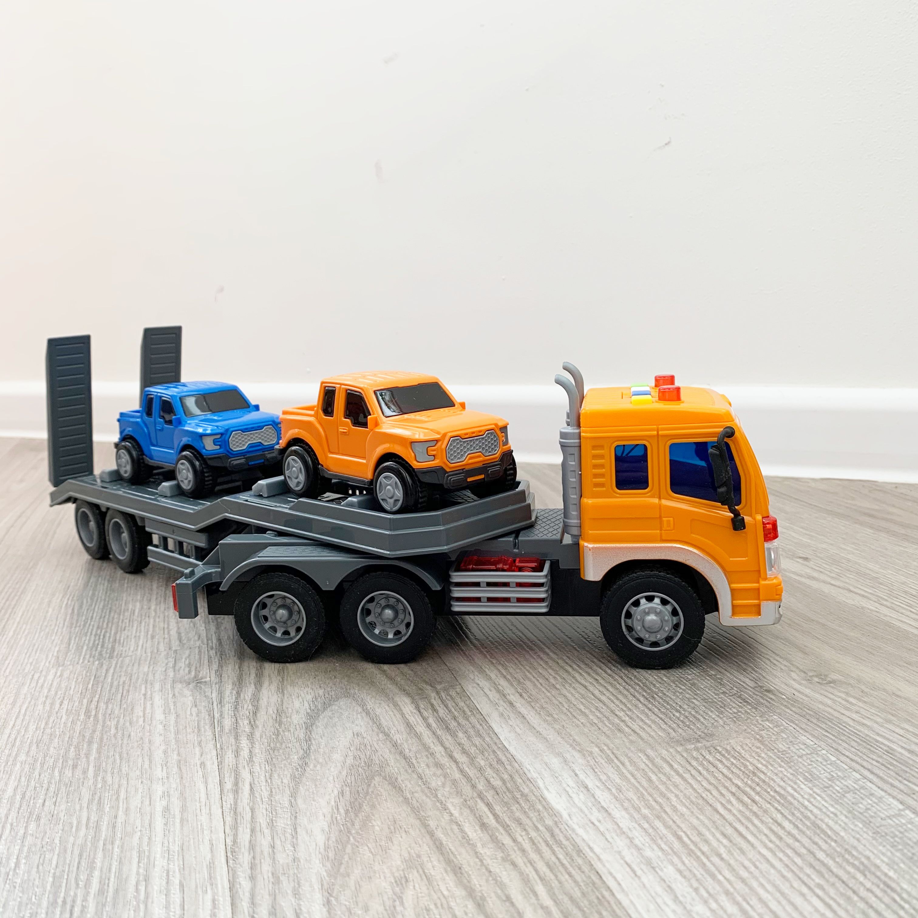 Машина автовоз 46,5 см, динамо-инерция, 4 звука, свет с 2-мя инерционными машинками-пикапами