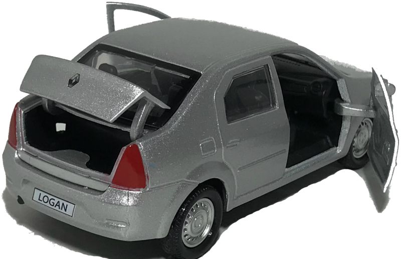 Игрушечная машинка Renault Logan серебристая