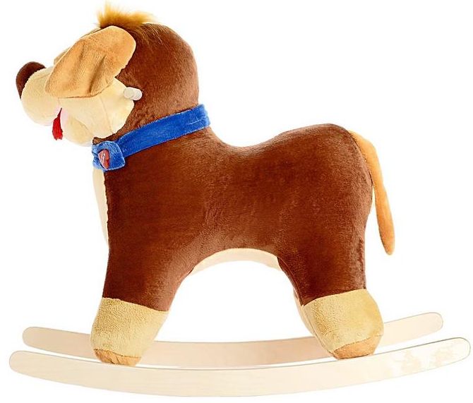 Собака качалка плюшевая