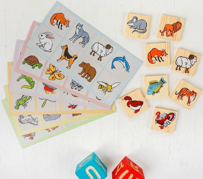 Игрушечное детское лото «Животный мир»