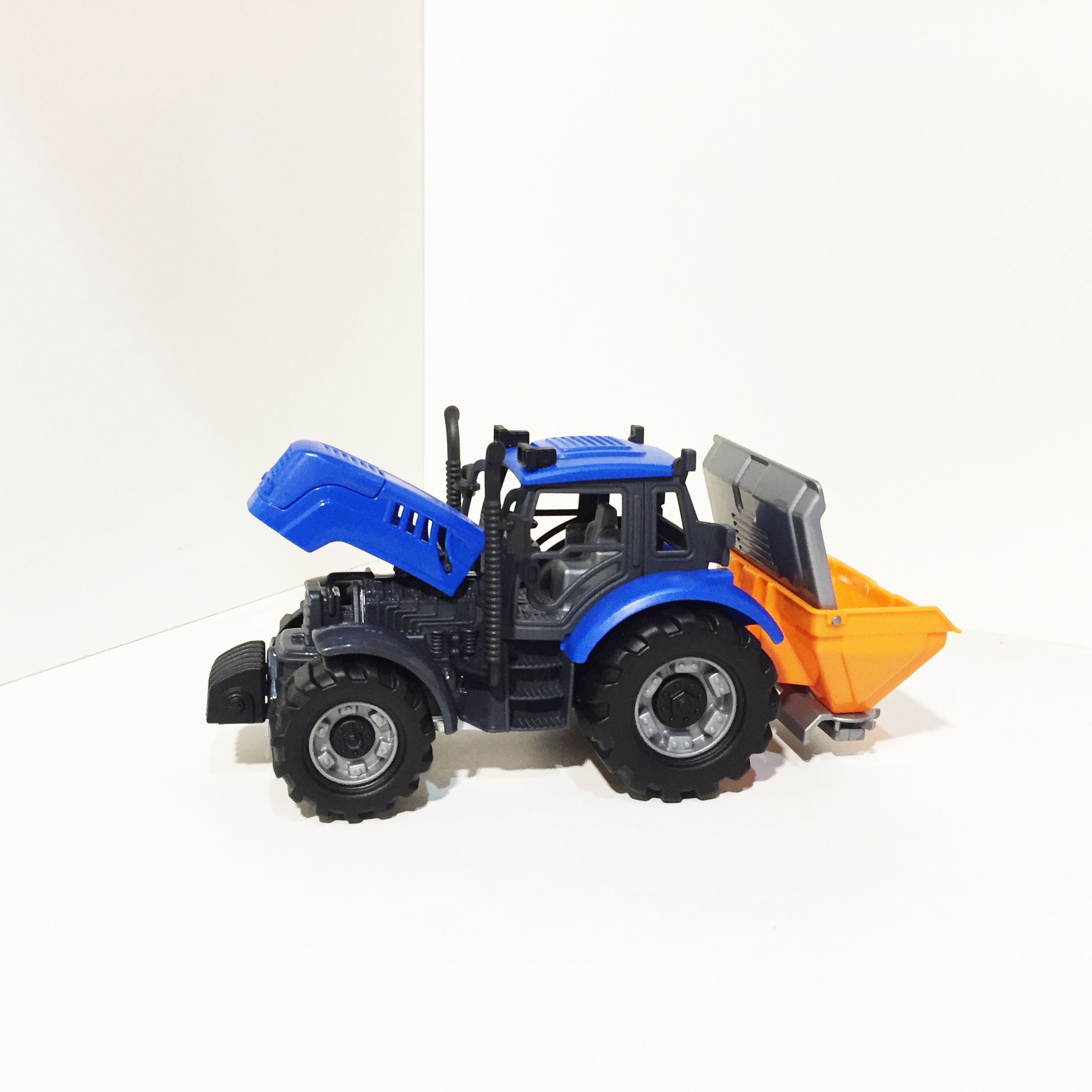 Набор из 5-ти прицепов - инерционный трактор Прогресс Полесье синий