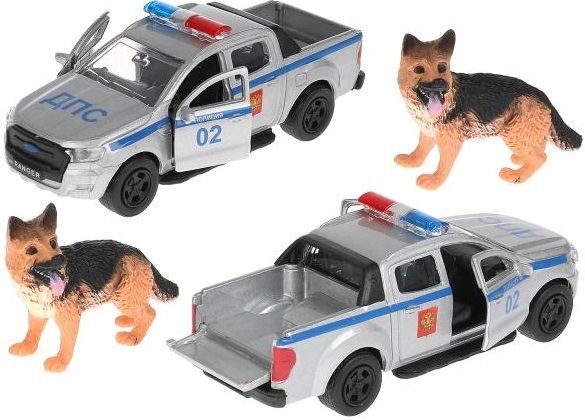 Полицейский пикап Ford Ranger с Овчаркой 12 см