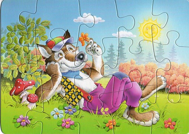 Пазлы картонные Красная шапочка