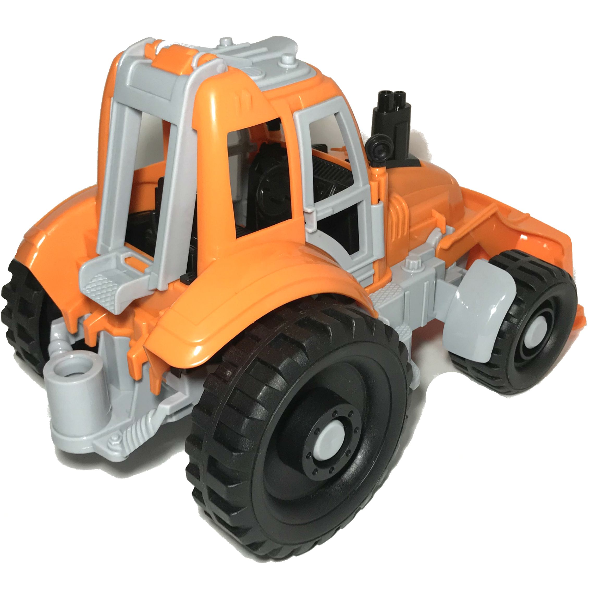 Игрушечный трактор с грейдером и прицепом