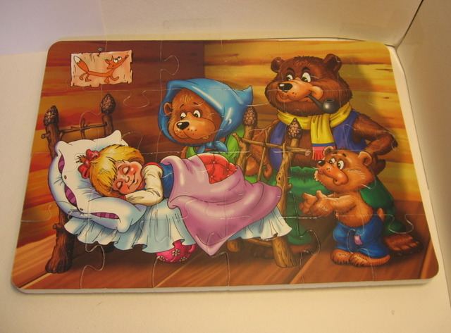 Сказки пазлы. Мягкие пазлы Три медведя.