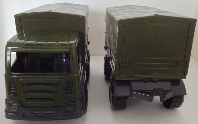 Игрушка военная машина фура с прицепом - 66 см