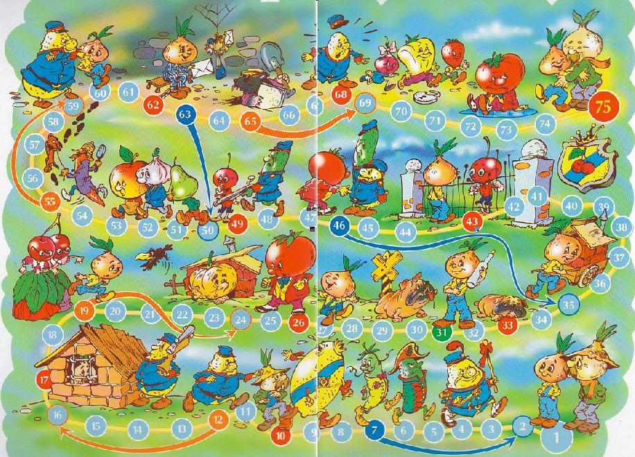 Настольная игра Ходилка Буратино Чиполлино Арт. 00044