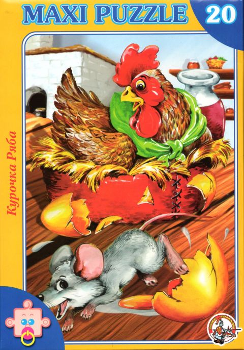 Пазлы картонные Курочка ряба