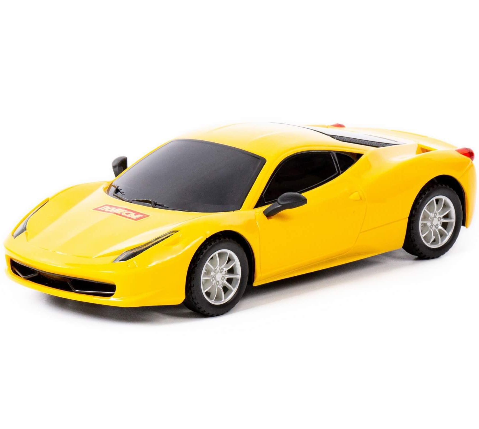 Детская желтая гоночная машина "Феникс-V1" с динамо-инерционным моторчиком - 20 дорожных знаков