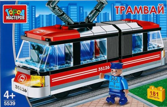 Конструктор "Город мастеров" Трамвай с гармошкой 181 дет.