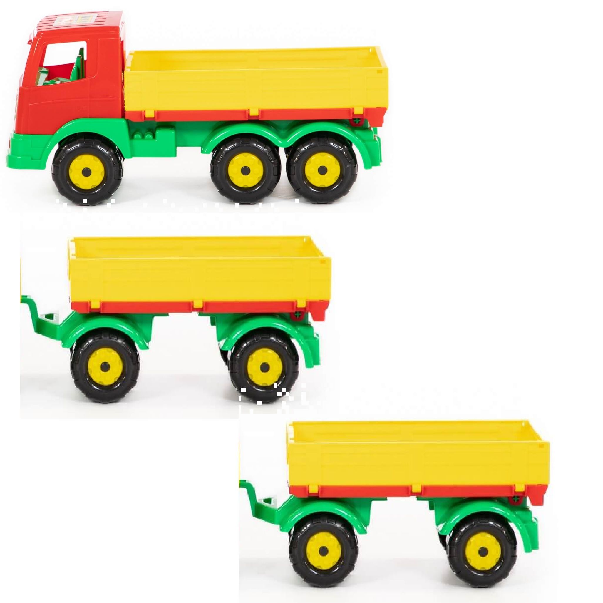 Игрушка машинка бортовой грузовик Престиж Полесье с 2-мя прицепами автопоезд 101,5 см Игрушка машинка бортовой грузовик Престиж Полесье с 2-мя прицепами автопоезд 101,5 см