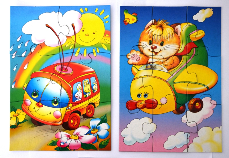 Пазлы Забавные машинки