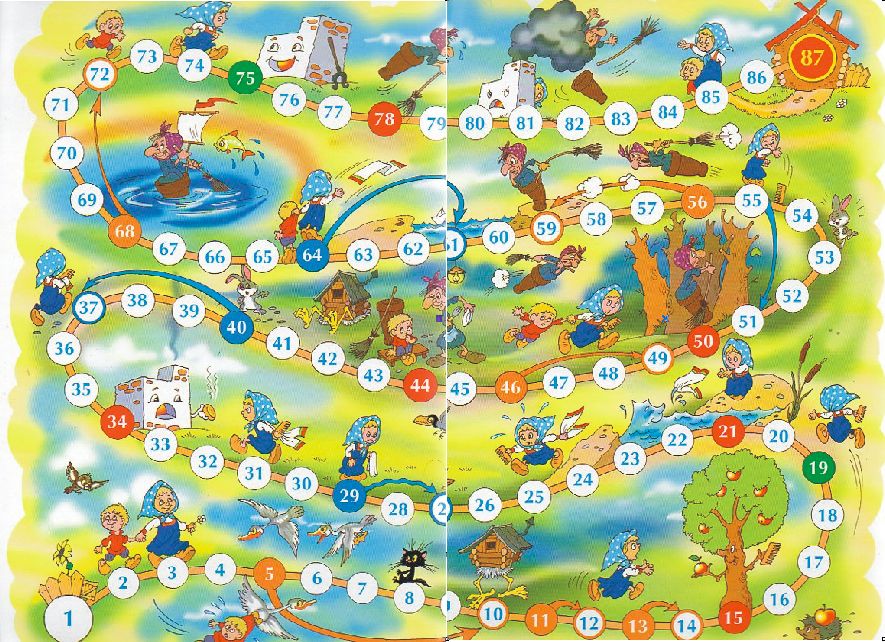 Настольная игра Ходилка Гуси-Лебеди и Баба-Яга Арт. 00178