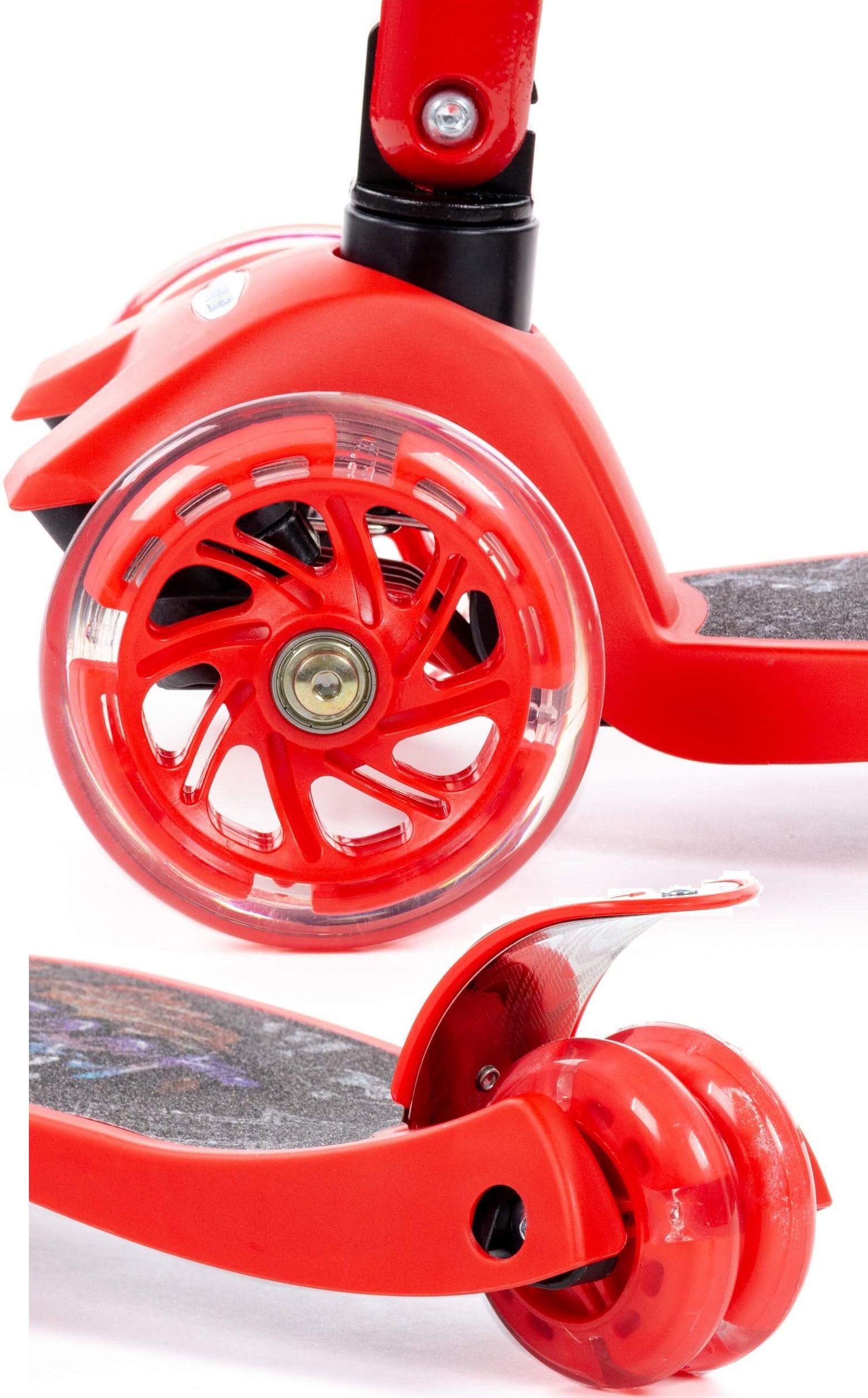 Самокат 3-х колесный красный V2