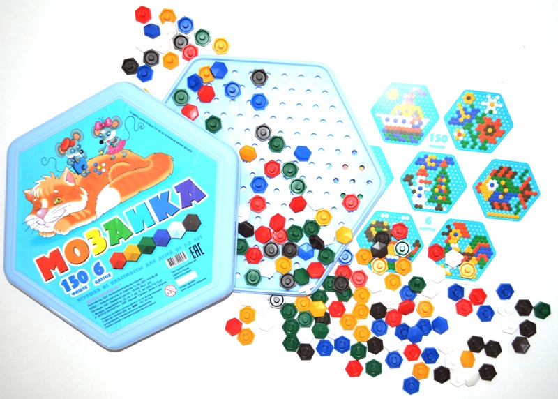 Мозаика шестигранная 150 фишек 6 цветов Арт.: 00957
