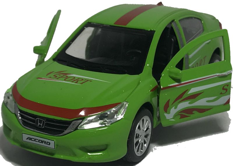 У машинки Honda Accord открываются две передние двери и задняя дверь багажника. igrushechnaya-sportivnaya-mashinka-honda-accord-04.jpg