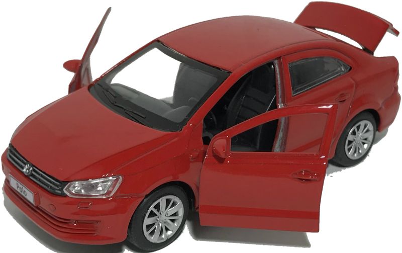 У машинки Volkswagen Polo открываются две передние двери и задняя дверь багажника. igrushechnaya-mashinka-volkswagen-polo-krasnaya-04.jpg