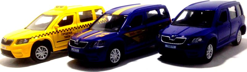 Вы можете купить машинку Skoda Octavia такси Skoda Octavia ралли что бы ваш ребёнок с машинкой мог разыгрывать различные игровые ситуации. Например, с помощью инерционного механизма устраивать погони за несколькими машинками. Так как эту машинку можно использовать не только как гражданский транспорт но и как машину под прикрытием, для погони за ночными гонщиками. У игрушечной машинки открываются передние двери и снимаются резиновые шины, что позволит разыграть дорожные ситуации. igrushechnaya-mashinka-skoda-yeti-08.jpg