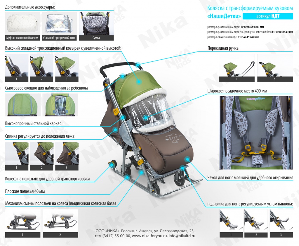 Санки коляска Ника Санки коляска Ника