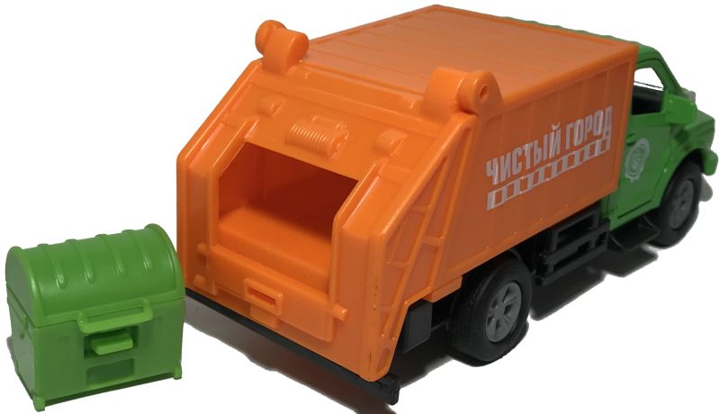 В комплекте мусорный бак для загрузки в контейнер. igrushechnaya-mashinka-musorovoz-gazon-next-04.jpg