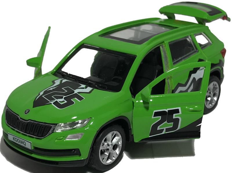 У машинки Skoda Kodiaq открываются две передние двери и задняя дверь багажника. Багажник машинки Skoda Kodiaq очень просторный. igrushechnaya-sportivnaya-mashinka-skoda-kodiaq-04.jpg