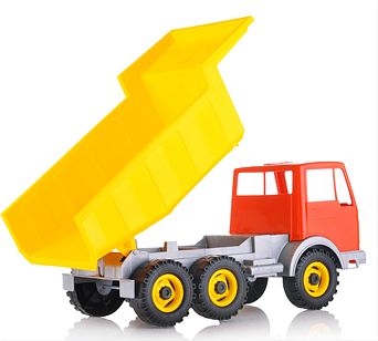 Кузов самосвала поднимается и опускается. igrushka-samosval-mercedes-02.jpg